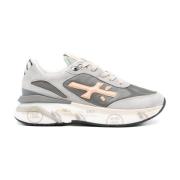 Premiata Nylon och Mocka Sneakers Multicolor, Dam