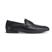 Ermenegildo Zegna Klassiska svarta loafers Black, Herr