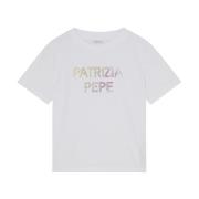 Patrizia Pepe Stilren Logo Tröja White, Dam