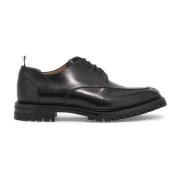 Thom Browne Slät läder Derby Apron Stitch skor Black, Herr