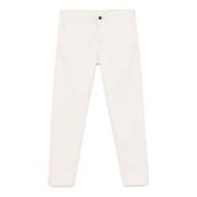 Incotex Smal Passform Chinos Byxor Vit White, Herr