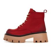 Cesare Gaspari Casual Platform Ankelboots - Röd Red, Dam