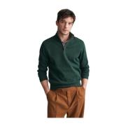 Gant Halv-zip Sweatshirt Sacker Rib Green, Herr