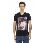 Trussardi Kortärmad V-ringad T-shirt Black, Herr