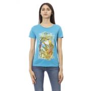 Trussardi Casual kortärmad rund hals T-shirt Blue, Dam