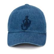 JW Anderson Denim Hattar med JW-Initialer Logo Blue, Unisex