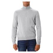 Gran Sasso Ljusgrå Stickad Dragkedja Sweatshirt Gray, Herr