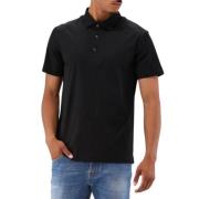 Valenza Svart Supima Polo Skjorta Black, Herr