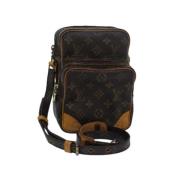 Louis Vuitton Vintage Pre-owned Canvas axelremsvskor Brown, Dam