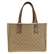 Gucci Vintage Pre-owned Canvas totevskor Beige, Dam