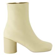 MM6 Maison Margiela Beige Läder Anatomiska Stövlar Beige, Dam