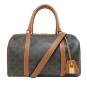 Celine Vintage Pre-owned Laeder handvskor Brown, Dam