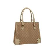 Gucci Vintage Pre-owned Canvas gucci-vskor Beige, Dam