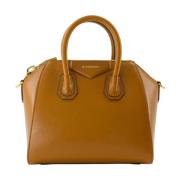 Givenchy Brun Läder Antigona Väska Brown, Dam