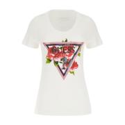 Guess Logotyp T-shirt för kvinnor White, Dam