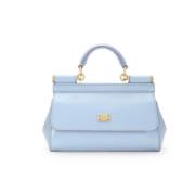 Dolce & Gabbana Baby Blue Patent Tote Bag Blue, Dam