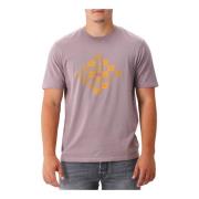 C.p. Company Lila Duv Logo Grid T-shirt Purple, Herr