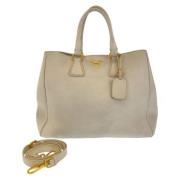 Prada Vintage Pre-owned Laeder totevskor Beige, Dam