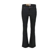 DNM Pure Flared Fit Jeans med Klafffickor Blue, Dam