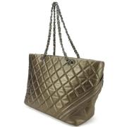 Chanel Vintage Pre-owned Tyg totevskor Gray, Dam