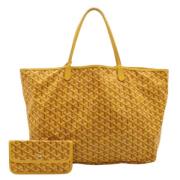 Goyard Vintage Pre-owned Canvas axelremsvskor Yellow, Dam