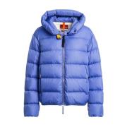 Parajumpers Kort Vadderad Huva Matte Linje Blue, Dam