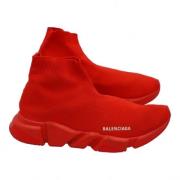 Balenciaga Vintage Pre-owned Tyg sneakers Red, Dam