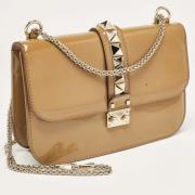 Valentino Vintage Pre-owned Tyg axelremsvskor Beige, Dam