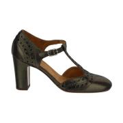 Chie Mihara Järn Metalliserat Läder T-Strap Pumps Brown, Dam