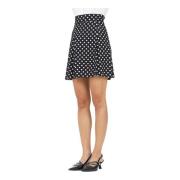 Mar De Margaritas Polka Dot A-linje kjol Black, Dam