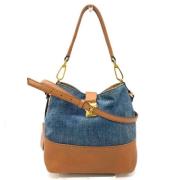 Miu Miu Pre-owned Pre-owned Canvas axelremsvskor Blue, Dam