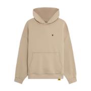 A Paper Kid Stilig Unisex Hoodie i Sand Beige, Herr