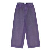 Bonsai Lila Stone Wash Loose Fit Jeans Purple, Herr