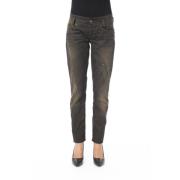 Byblos Regular Fit Jeans med Tvättad Effekt Black, Dam