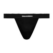 Dsquared2 Svart Logotyp Tryckunderkläder Black, Dam