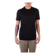 Emporio Armani Svart Logo Fram T-shirt Black, Herr