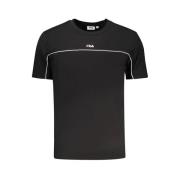 Fila Svart Bomull T-shirt | Stil: Schwarzes Black, Herr