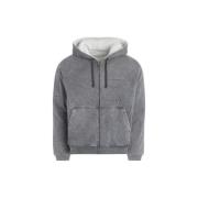 Guess Vändbar Dragkedja Hoodie i Multi Färger Gray, Herr