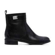 Michael Kors Svarta ankelboots med rem Black, Dam