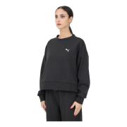 Puma Klassisk Svart Crewneck Tröja Black, Dam