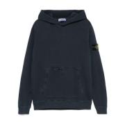 Stone Island Stickade tröjor Felpa V0120 Blue, Herr