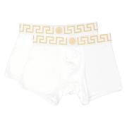 Versace Lång Boxerset, Medusa Greca Emblem White, Herr