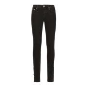 Dolce & Gabbana Girly Denim Logo Jeans Black, Dam