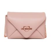 Love Moschino Quiltad Mini Väska med Metaldetaljer Pink, Dam