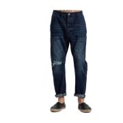 One Teaspoon Blå Ekologisk Bomull Distressed Jeans Blue, Herr