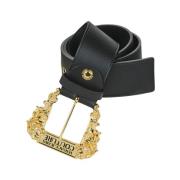 Versace Jeans Couture Läderbälte med barockspänne Black, Dam