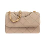 Tory Burch Diamantquiltad läder axelväska Beige, Dam