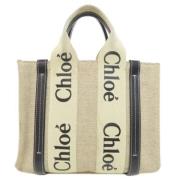 Chloé Pre-owned Pre-owned Canvas handvskor Beige, Dam