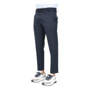 Golden Craft Elegant Blå Slim Fit Byxor Blue, Herr