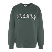 Barbour Northumberland Sweatshirt Green, Dam